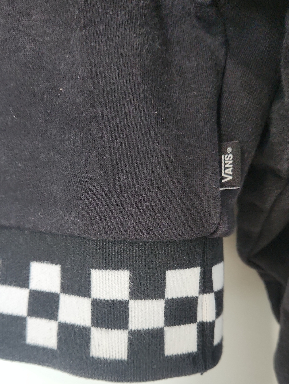 Vans Crop Checker Hoodie Sweatshirt - Picture 4 of 5